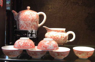 粉彩花卉茶具,礼品套装茶具,茶具批发,订制陶瓷茶具价格 厂家 图片
