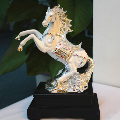白金成功宝马摆件 精湛树脂工艺品，打造开业乔迁与外贸出口的理想之选