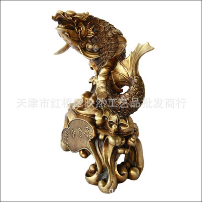 宇卓纯铜鱼摆件 招财纳福的传统工艺与现代家居的完美融合